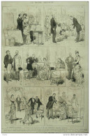 Théâtre Illustré "Monsieur Le Ministre" Par Jules Claretie, Représenté Au Gymnase - Page Original 1888 - Documents Historiques
