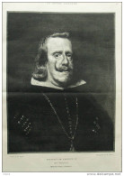 Portrait De Philippe IV Par Velazquez - Page Original 1888 - Historische Dokumente