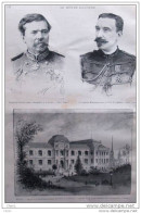 Général Perrier - Capitaine Mathonnet, Mort à Hanoi - Page Original  1888 - Documents Historiques