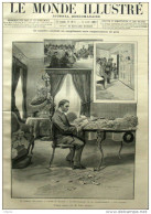 Le Général Boulanger à L'hôtel Du Louvre - Le Dépouillement De La Correspondence - Page Original 1888 - Documents Historiques