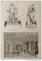 M. De Laprade, Statue érigée à Montbrison Paris, Les Nouvelles Salles Du Musée Dieulafoy Au Louvre - Page Original 1888 - Historische Documenten