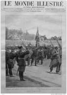 Épisode Des Grandes Manoeuvres Du 3e Corps - Le Drapeau Francais- Page Original - 1888 - Historische Dokumente