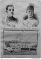 Le Prince Constantin De Grece - La Princesse Sophie De Prusse - Naples - Page Original - 1888 - Historische Dokumente