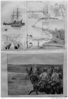 Au Camp De Chalons - Le Général De Galliffetet Son État-major - Page Original - 1888 - Documents Historiques