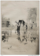 Le Carnaval - Dessin De M. Gorguet - Page Original 1888 - Historische Documenten