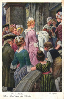 PAINTING, FINE ARTS, FRIEDRICH SCHILLER, SONG OF THE BELL, WOMEN, CHILD, SWITZERLAND, POSTCARD - Peintures & Tableaux