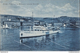 Aq426 Cartolina Fiume Porto Con La Moto Nave Lorenzo Marcello Croazia - Autres & Non Classés