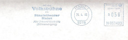 EMA RED METER STAMP ABSENDER FREISTEMPEL AFS Allemagne DEUTSCHLAND THEATER THEATRE CULTURE SCENE BUHNE VOLKSBUHNE MAINZ - Teatro