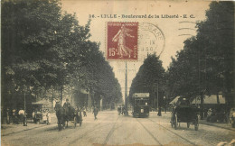 59 - LILLE - BOULEVARD DE LA LIBERTE - TRAMWAY - E.C. Vve E. Cailteux Gorlier Lille - 36 - Lille