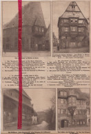 Hotels In Goslar, Miltenberg, Würzburg - Orig. Knipsel Coupure Tijdschrift Magazine - 1917 - Non Classés