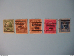 USA Lot De 5 Timbres WATERLOO IOWA - Preobliterati