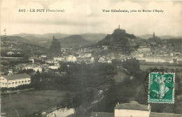 43 - LE PUY EN VELAY - VUE GENERALE PRISE DU ROCHER D'ESPALY - CACHER CONVOYEUR LE PUY ST ETIENNE - Edition L.P. - 507 - Le Puy En Velay