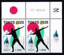 2021. Estonia. 2020 Summer Olympic Games, Tokyo 2021. MNH. Mi. Nr. 1015 (pair) - Estonie