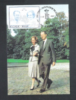 KONING BOUDEWIJN - KONINGIN FABIOLA  - MK/MC - POSTSTEMPEL OOSTAKKER  (1022 A) - 1981-1990