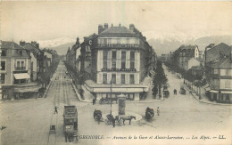 38 - GRENOBLE - AVENUES DE LA GARE ET ALSACE-LORRAINE - TRAMWAY - LES ALPES - L.L. - 54 - Grenoble