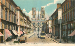 45 - ORLEANS - RUE JEANNE D'ARC ET LA CATHEDRALE - CACHET MILITAIRE - LL - 169 - Orleans