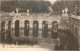 30 - NIMES - JARDIN DE LA FONTAINE - LES BAINS ROMAINS - ASP - 27 - Nîmes