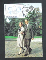 KONING BOUDEWIJN - KONINGIN FABIOLA  - MK/MC - POSTSTEMPEL MOESKROEN  (1022 C ) - 1981-1990