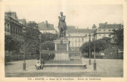 44 - NANTES - COURS DE LA REPUBLIQUE - STATUE DE CAMBRONNE - F. Chapeau éditeur Nantes - 114 - Nantes