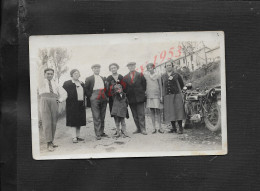 CARTE PHOTO FAMILLE COSSÉE À LA BELLE EPOQUE SOUVENIR DE CHELLES & ANCIENNE MOTO ?? : - Motorbikes