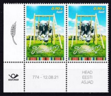 2021. Estonia. The Village Swing. MNH. Mi. Nr. 1018 (pair) - Estland