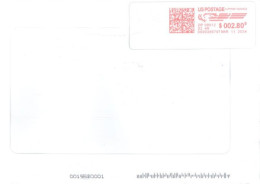 UNITED STATES - 2024 - POSTAL FRANKING MACHINE LABEL COVER, TO DUBAI . - Cartas & Documentos