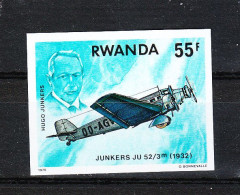 Rwanda  -  1978.  Storia Del Volo.History Of Flight. Aereo Junkers Del '32.  MNH Imperf. - Airplanes