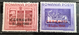Romania Cernauti 1941 (2 Timbres) - Unused Stamps