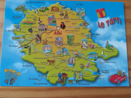 81 - Le TARN TOURISTIQUE  -   -Carte Géographique  - Contour Du Département - Landkaarten