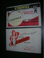 2 Buvard Biscuit Scop Gentilly Et Cirage Starwax - Sonstige & Ohne Zuordnung