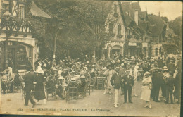 CPA CP 14 Deauville Plage Fleurie La Potinière YT N°159 Semeuse Camée 10c Vert CAD + Daguin Deauville - Deauville