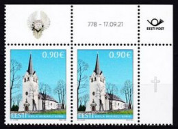 2021. Estonia. St. Michael's Church, Keila. MNH. Mi. Nr. 1022 (pair) - Estonia