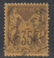 TIMBRE HORS COTE Au 1er SERVI N°93 TBC LUXE - 1876-1898 Sage (Type II)