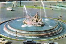 ESPAGNE - Madrid - La Cibeles - Fontaine - Animé - Voitures - Vue Générale - Carte Postale - Madrid