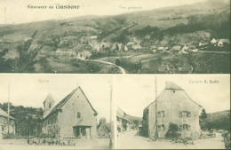 CPA CP Souvenir De Ligsdorf Vue Générale église épicerie Lutz YT N°190 CAD + Daguin Ferrette - Other & Unclassified