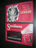 2 Buvard Assurances La Sequanaise Et Huile Lesieur ( Plis ) - Sonstige & Ohne Zuordnung