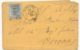 1871 BIBIANA DOPPIO CERCHIO + NUMERALE A PUNTI - Storia Postale