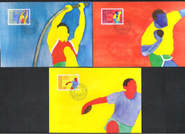 3 X MAXI CARD/CARTE MAXIMUM LIECHTENSTEIN NR 48 - SUMMER OLYMPICS LOS ANGELES -  1984  (1030) - Neufs