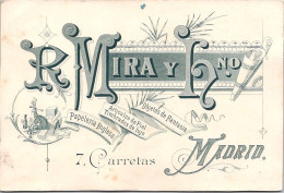 CARTE PUBLICITAIRE ET DE VISITE ANCIENNE - MADRID - Advertising