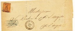 1877 CASTELLAMMARE ADRIATICO DOPPIO CERCHIO + NUMERALE A PUNTI  + FIRMA SINDACO - Storia Postale