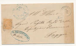 1876 ARPINO DOPPIO CERCHIO + NUMERALE A PUNTI  + FRIMA SINDACO - Marcophilie