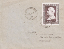 1944. REP. FRANCAISE. Marschall Pétain 1F50+3F50 On Fine Envelope To Marseille Cancelled TAIN... (Michel 619) - JF545768 - Brieven En Documenten