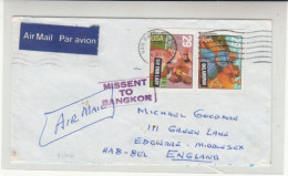 Thailand / Missent Mail / U.S. / Airmail / G.B - Thailand