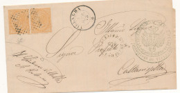 1875 VILLALBA DOPPIO CERCHIO + NUMERALE A PUNTI  + FIRMA SINDACO - Storia Postale