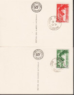 1937. REP. FRANCAISE. Complete Set National Museums Og Two Pstcards Issued By MUSEE DU LO... (Michel 359-360) - JF545782 - Other & Unclassified