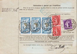 1928. REP. FRANCAISE. Very Interesting Parcel Card Bulletin D'expedition To Belgium Cancelle... (Michel 100+) - JF545785 - Ungebraucht