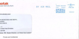 INDIA - 2024 - POSTAL FRANKING MACHINE COVER, TO DUBAI . - Cartas & Documentos