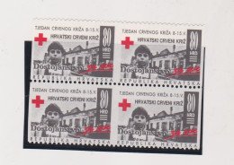 CROATIA.red Cross Charity Stamp,vertical Imperforated Bloc Of 4,MNH - Croacia