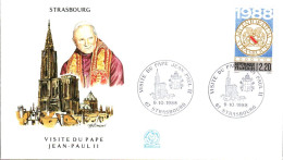 VISITE PAPE JEAN PAUL II à STRASBOURG 1988 - Christianisme