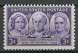 United States Of America 1948 Mi 571 MNH  (ZS1 USA571) - Mujeres Famosas